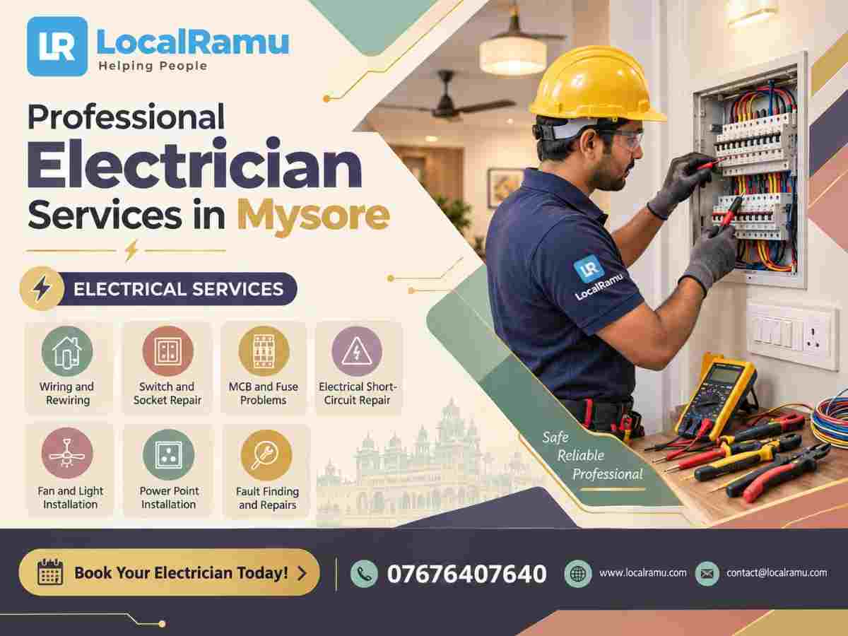  Professional Electrician Service in Mysore by LocalRamu