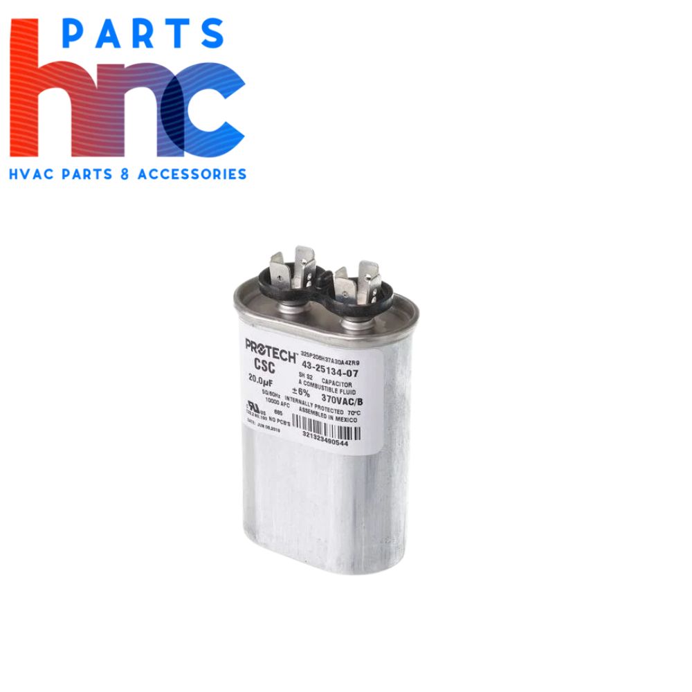  Rheem-Ruud 43-25134-07 Single Oval Run Capacitor