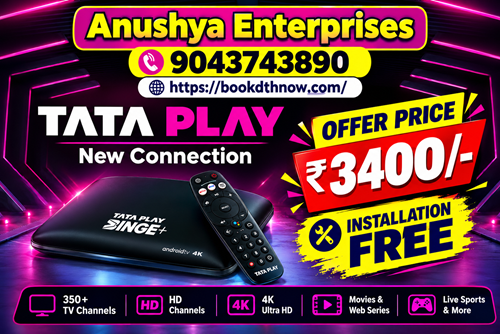  Tata Sky New Connection in Valavanur, Villupuram – Best DTH Connection & Offers | 9043743890