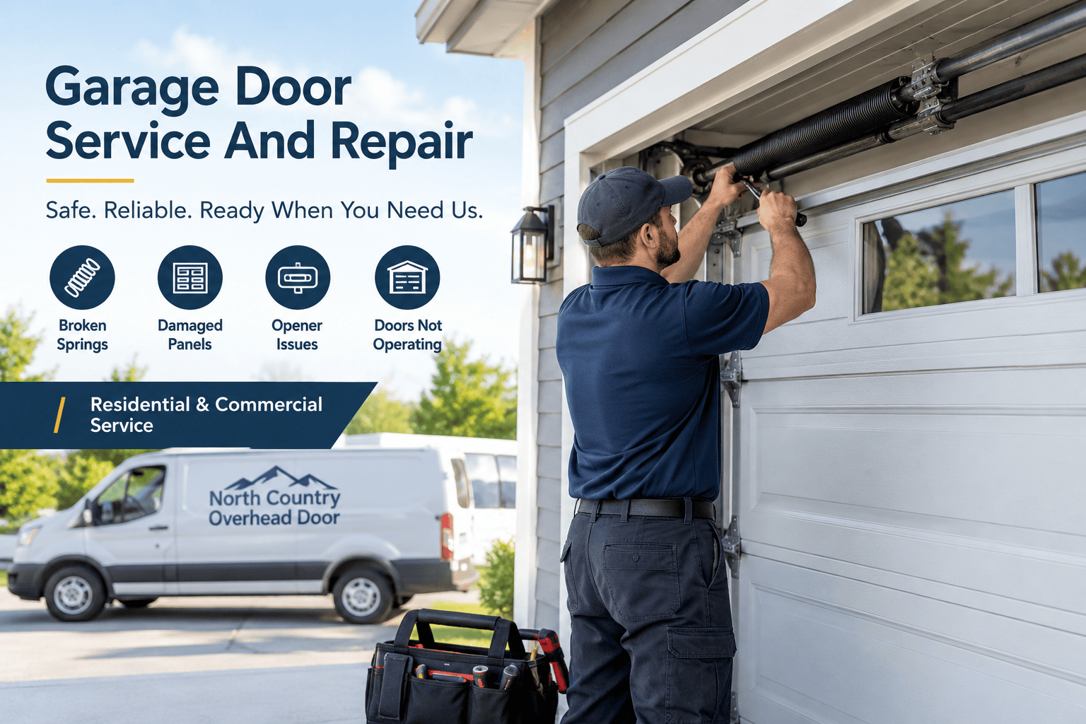  Garage Door Service And Repair | North Country Overhead Door