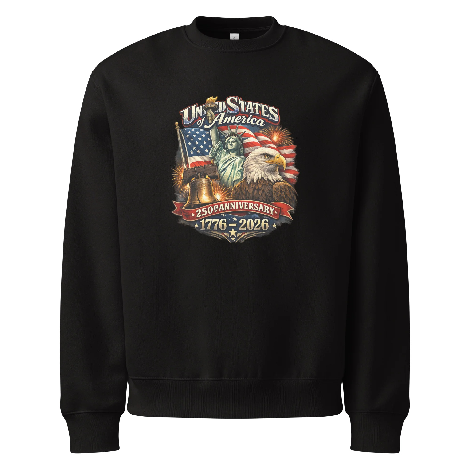  Get USA Flag Oversized Crewneck Sweatshirt for Patriotic Style