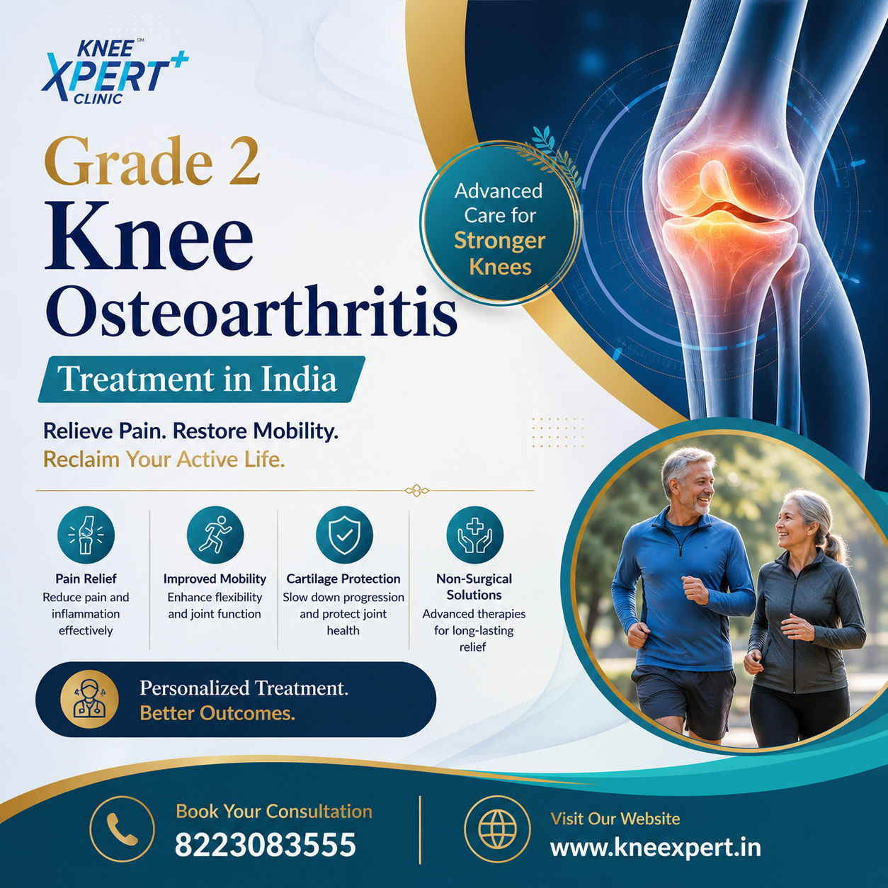  Grade 2 Knee Osteoarthritis Treatment in India - KneeXpert