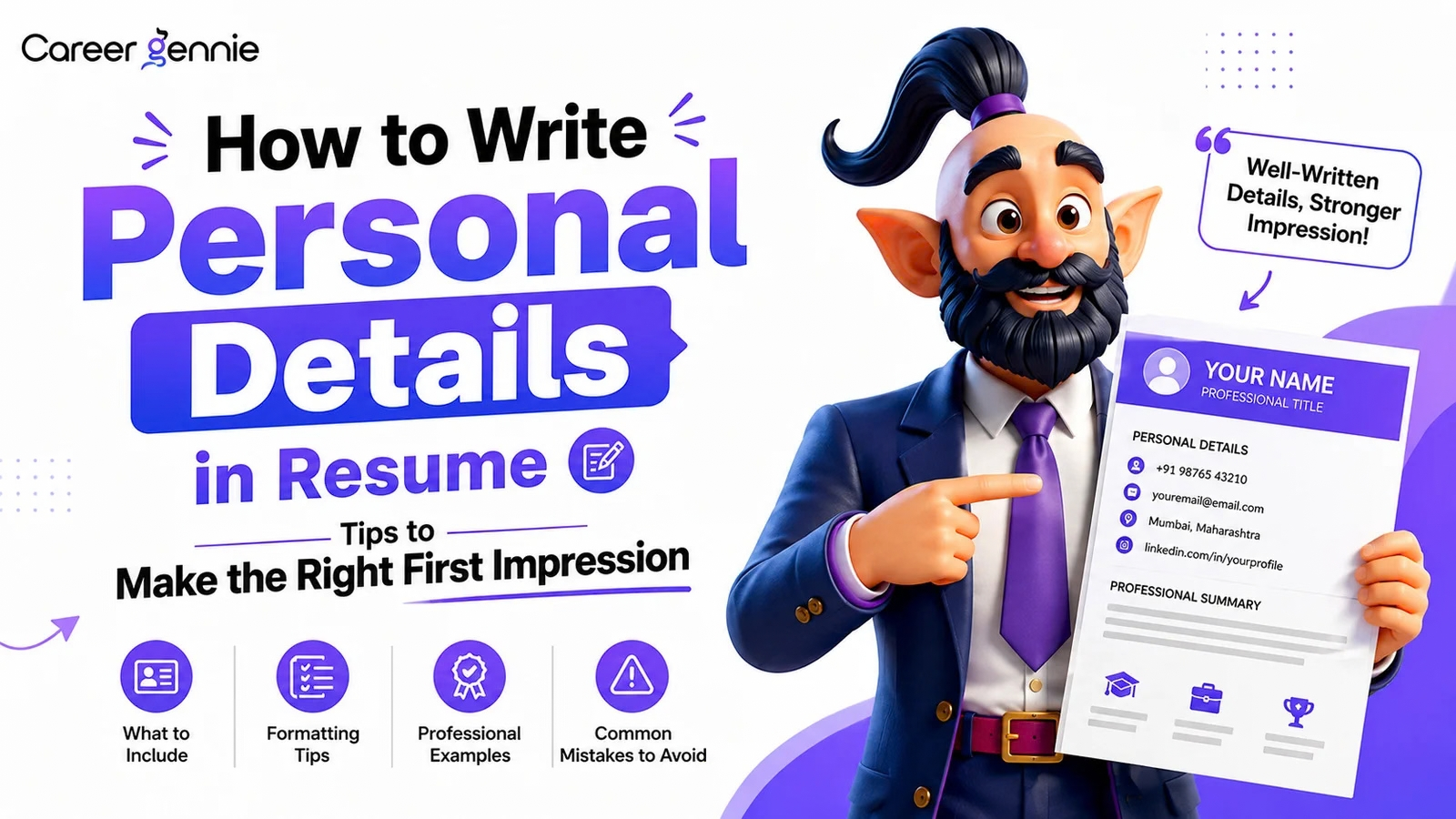  How to Write Personal Details in a Resume: Format & Examples