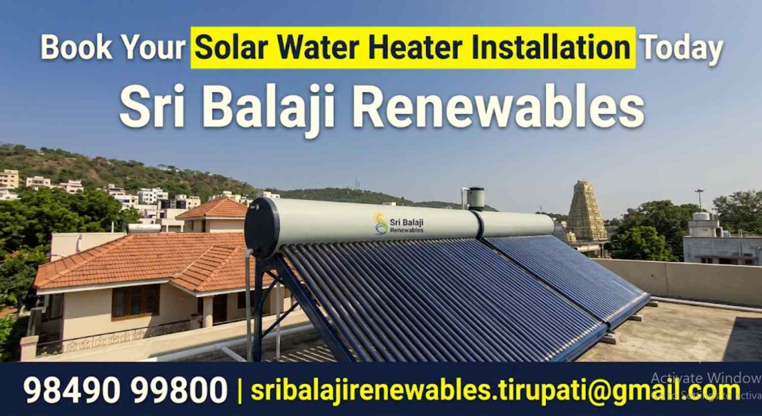  Commercial & Industrial Solar Water Heater Solutions in Tirupati