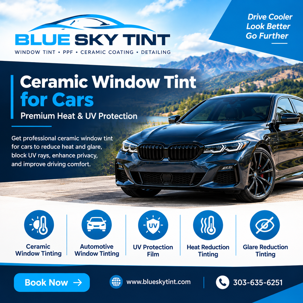  Ceramic Window Tint for Cars | Advanced Heat & UV Protection