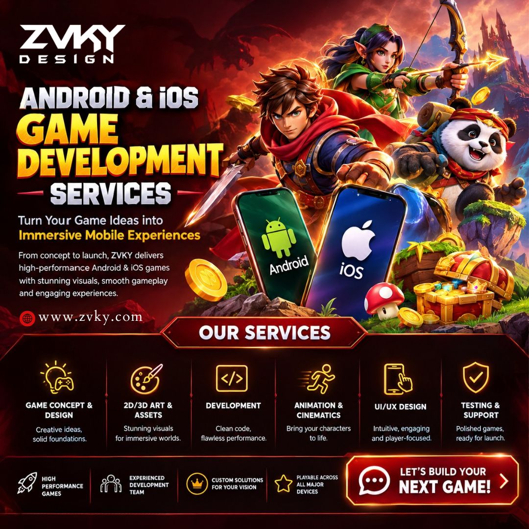  Android iOS Game Development Services | ZVKY