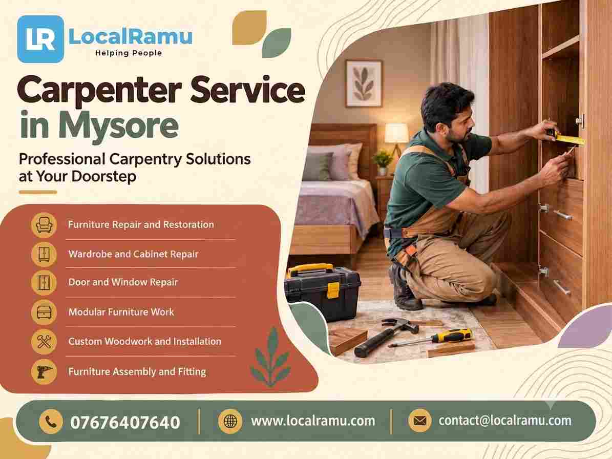  Professional Carpenter Service in Mysore by LocalRamu