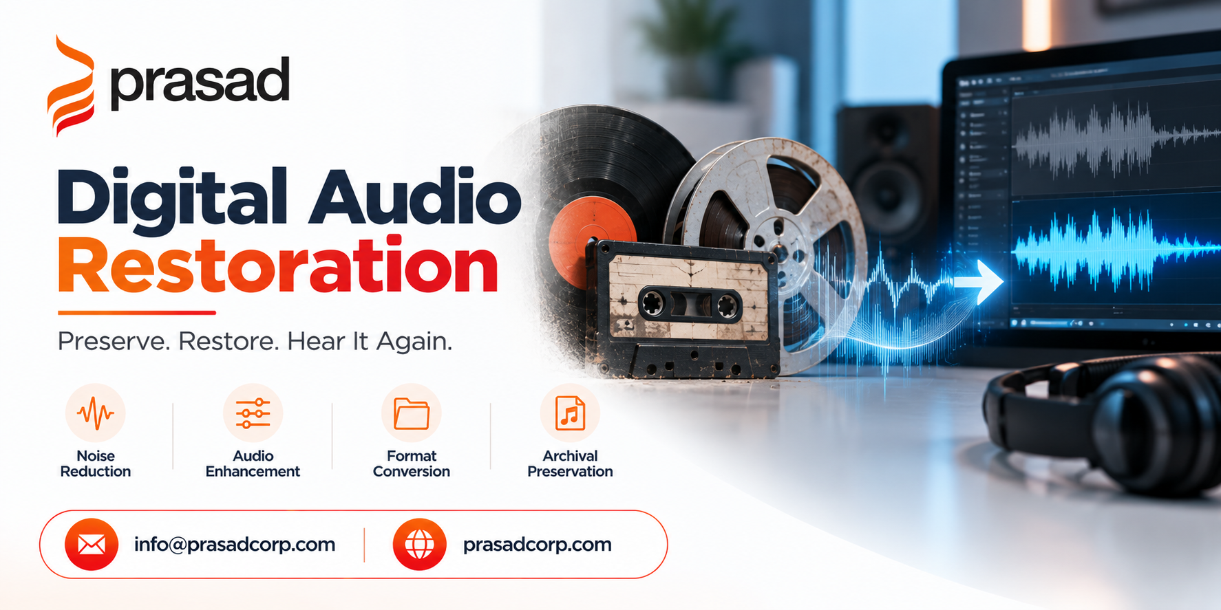  Digital Audio Restoration Services for Film, Music and Archive Recordings