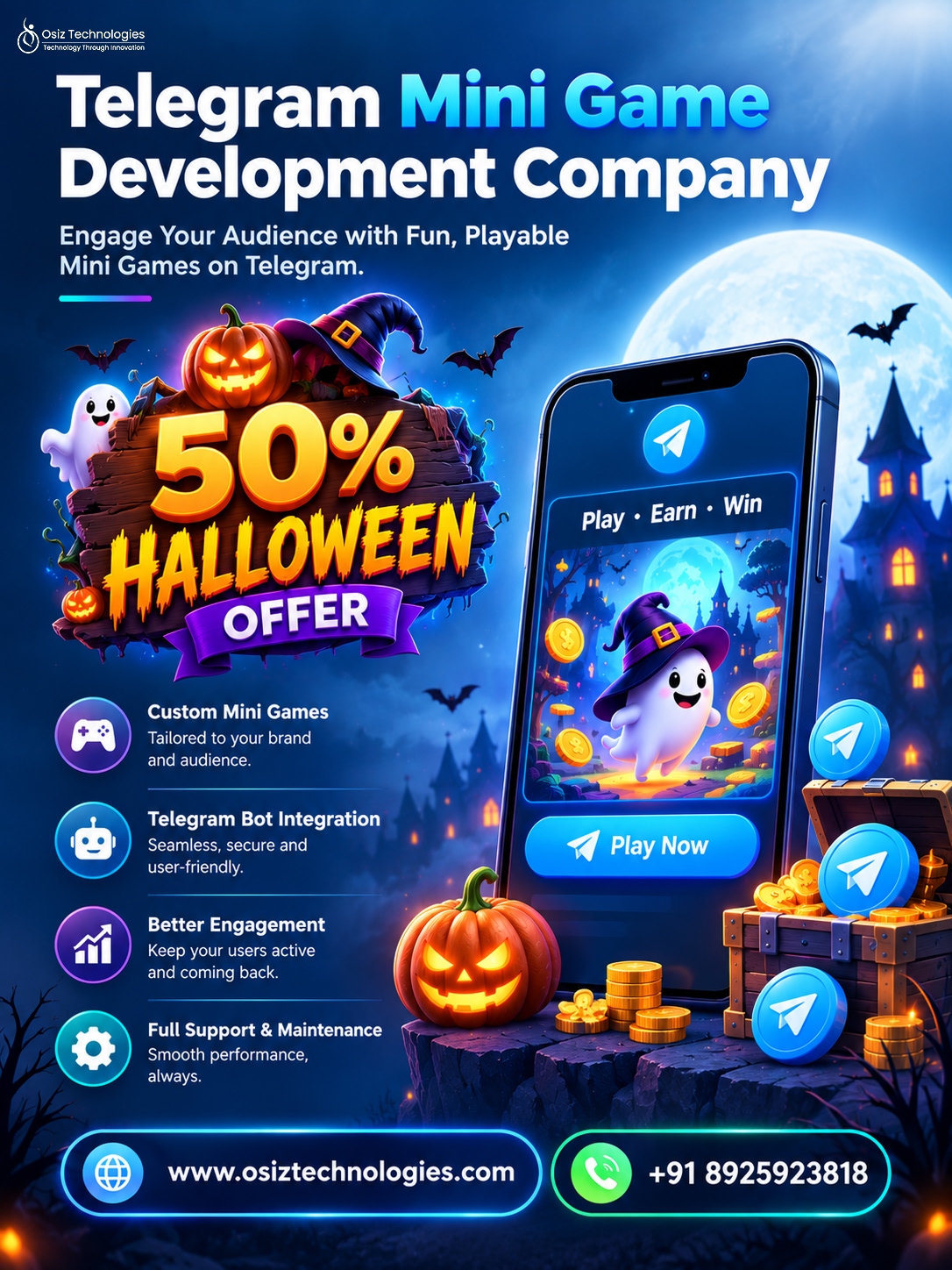  Turn Telegram Into a Gaming Hub This Halloween - 50% OFF