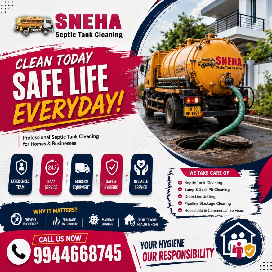  CLEAN TODAY, SAFE LIFE, EVERYDAY - Sneha Septic Tank Cleaning