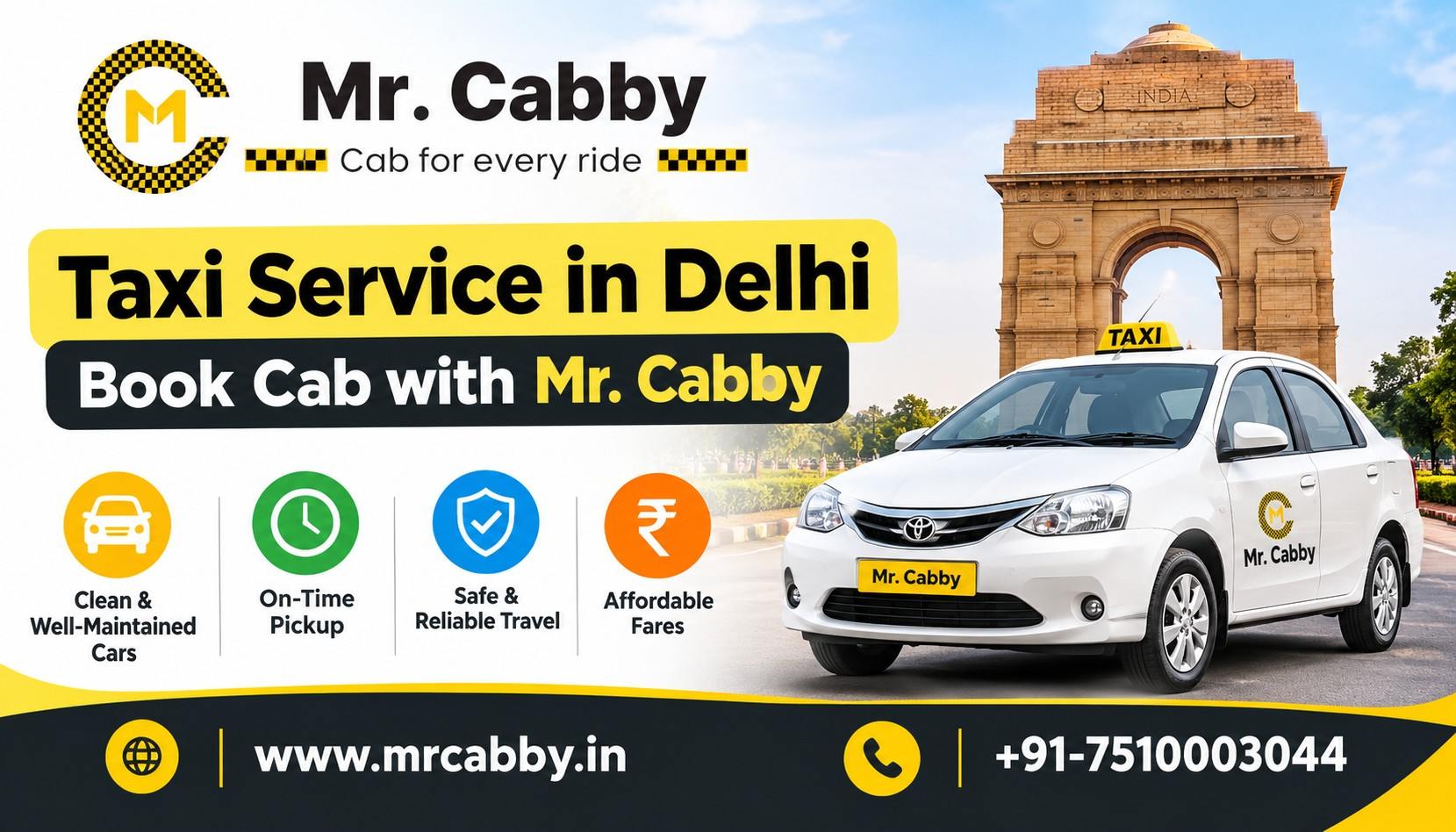  Taxi Service in Delhi | Book with Mr. Cabby