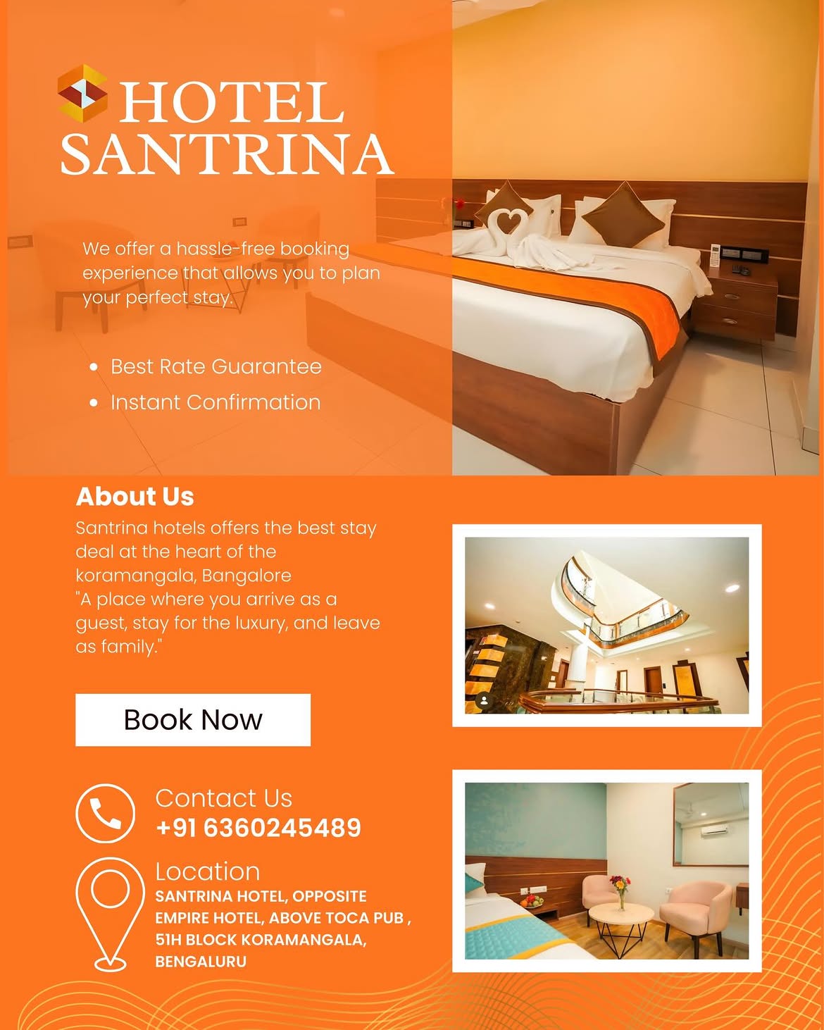  Best Hotel Stay in KHB Colony, 5th Block, Koramangala  - Santrina Hotels