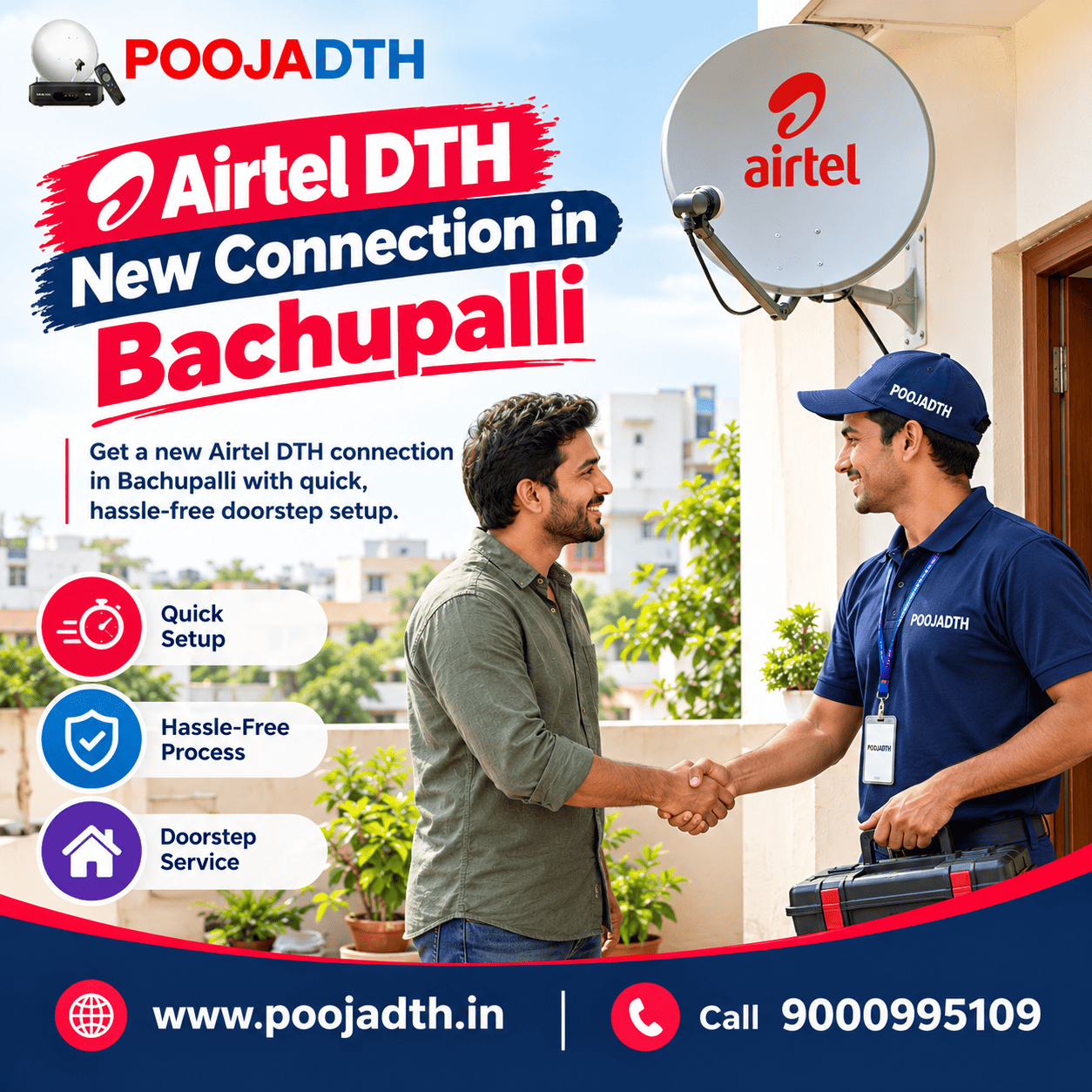  Airtel DTH New Connection in Bachupalli