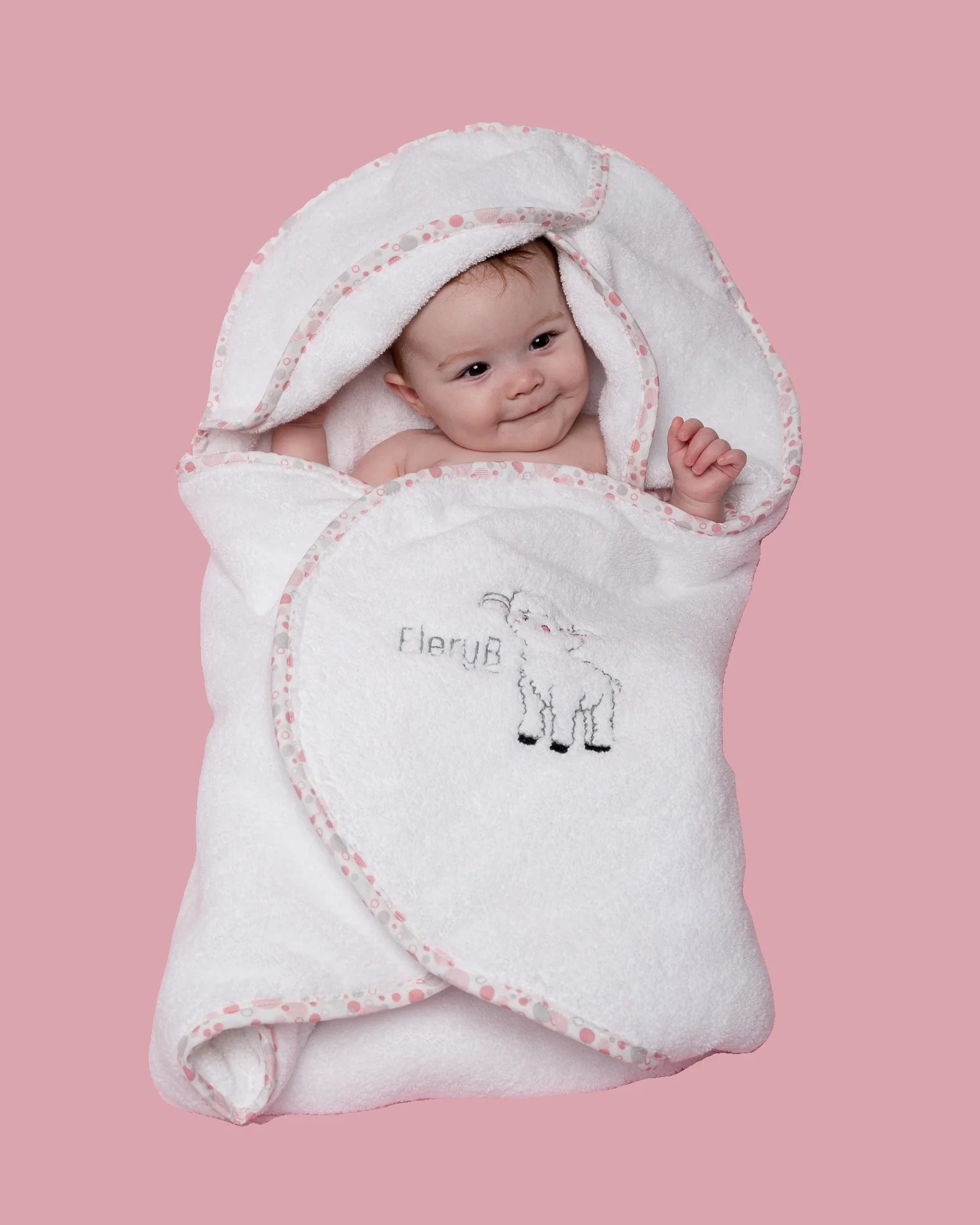  Buy Pink Hooded Baby Towel Online in the USA | Luxury Baby Towel by EleryB