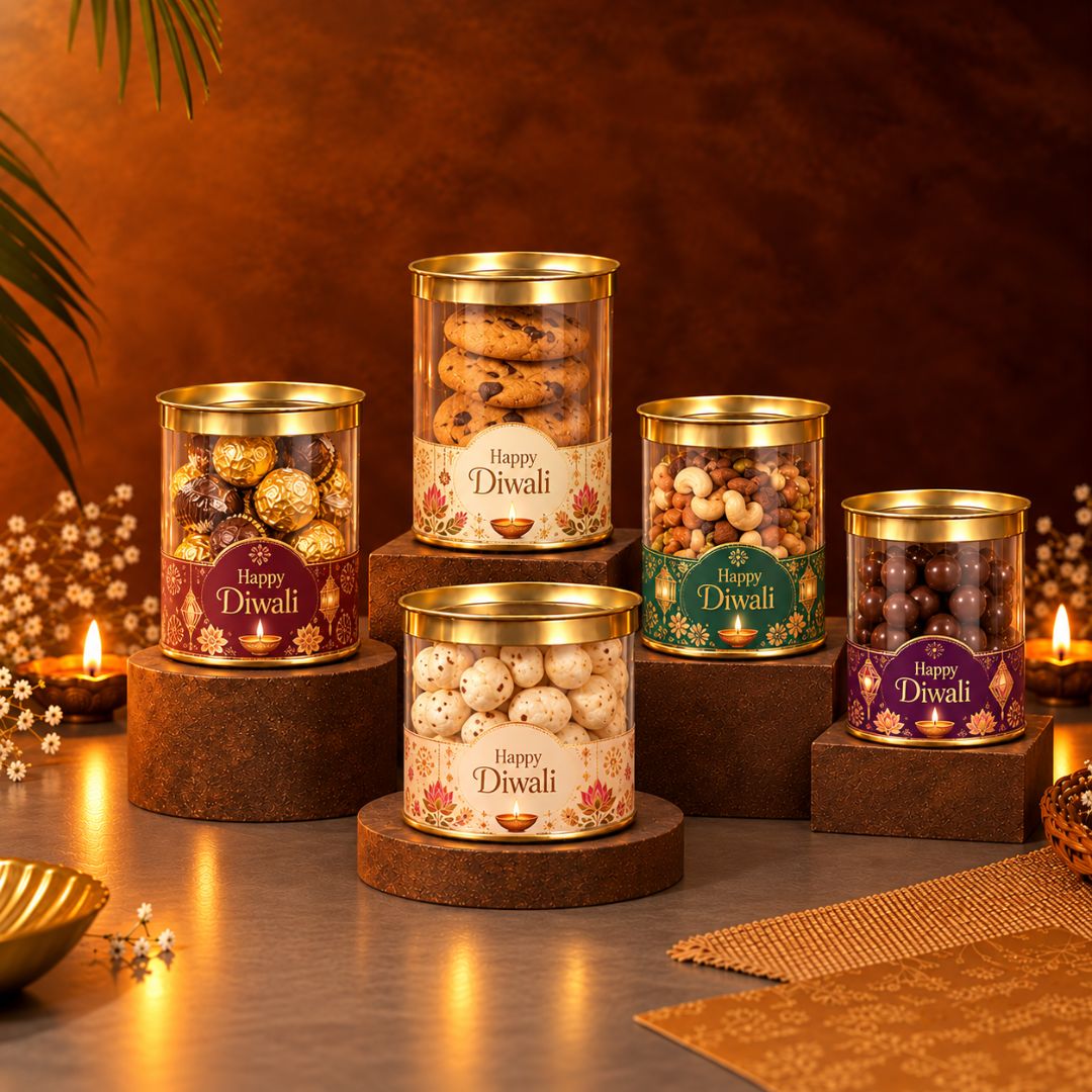  Clear Tin Jars for Diwali Hampers: Trusted Packaging Solutions from Ezeepack for Food & Bakery Brands