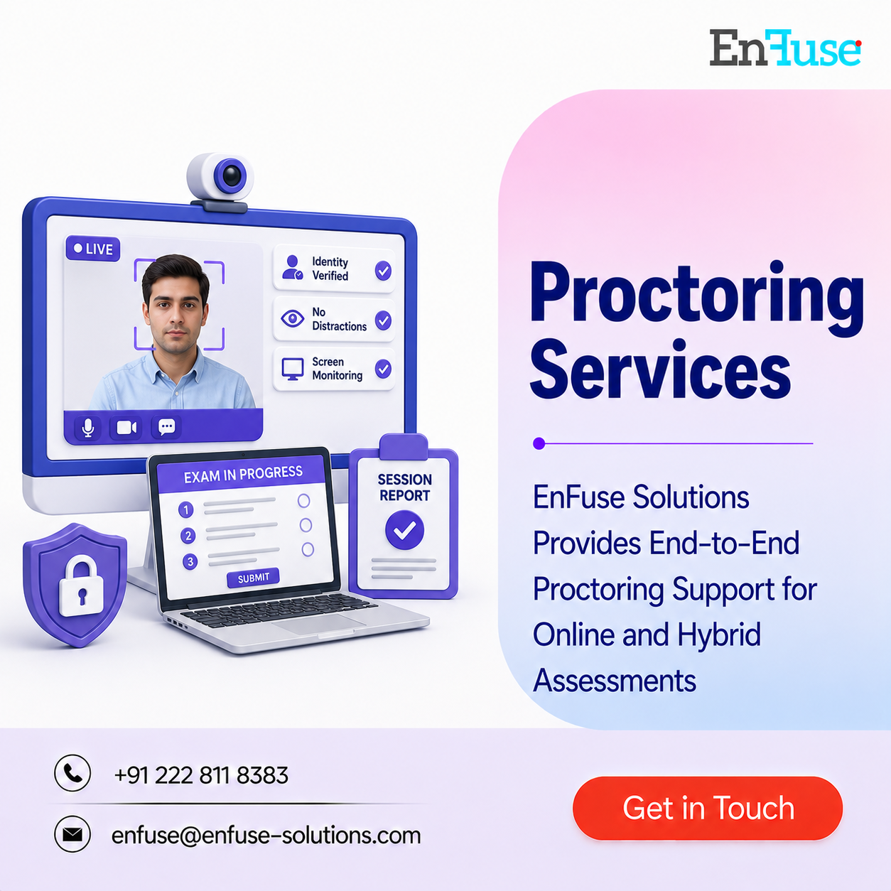  EnFuse Solutions Provides End-to-End Proctoring Support for Online and Hybrid Assessments