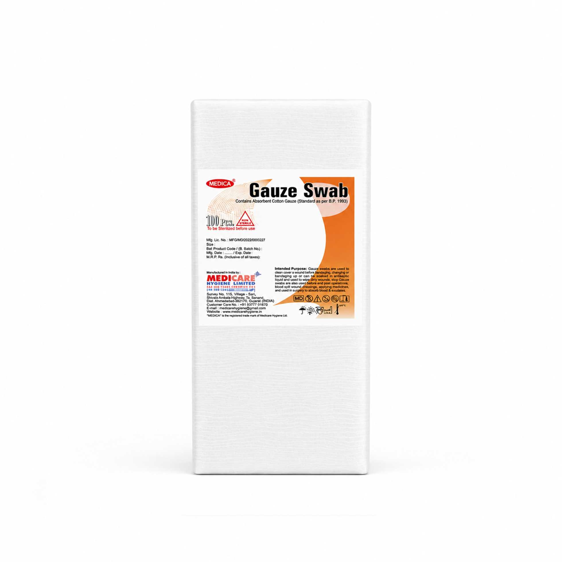  Unsterile Gauze Swab – Export-Ready Absorbent Cotton from Medicare Hygiene