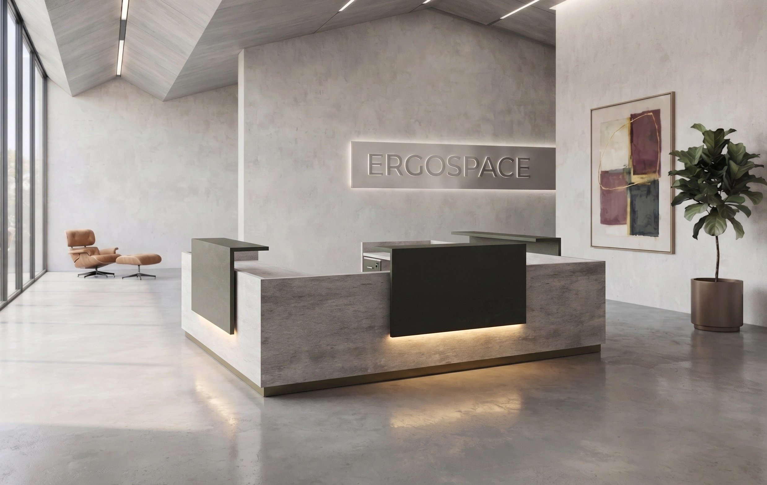  Marble U-Shape Reception Desk | Large Reception Counter
