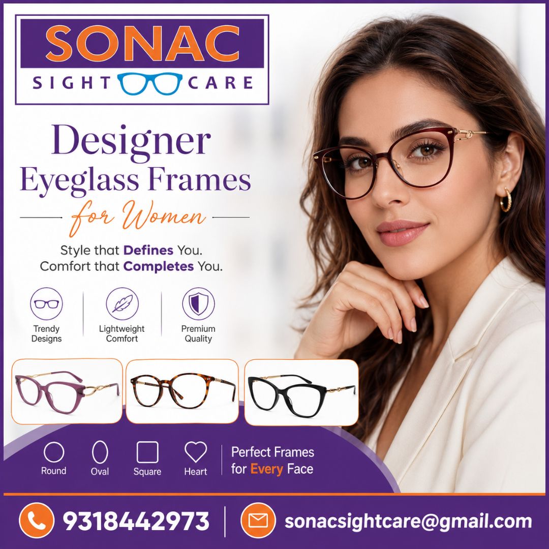  Sonac Sight Care's Designer Eyeglass Frames for Women at Best Price