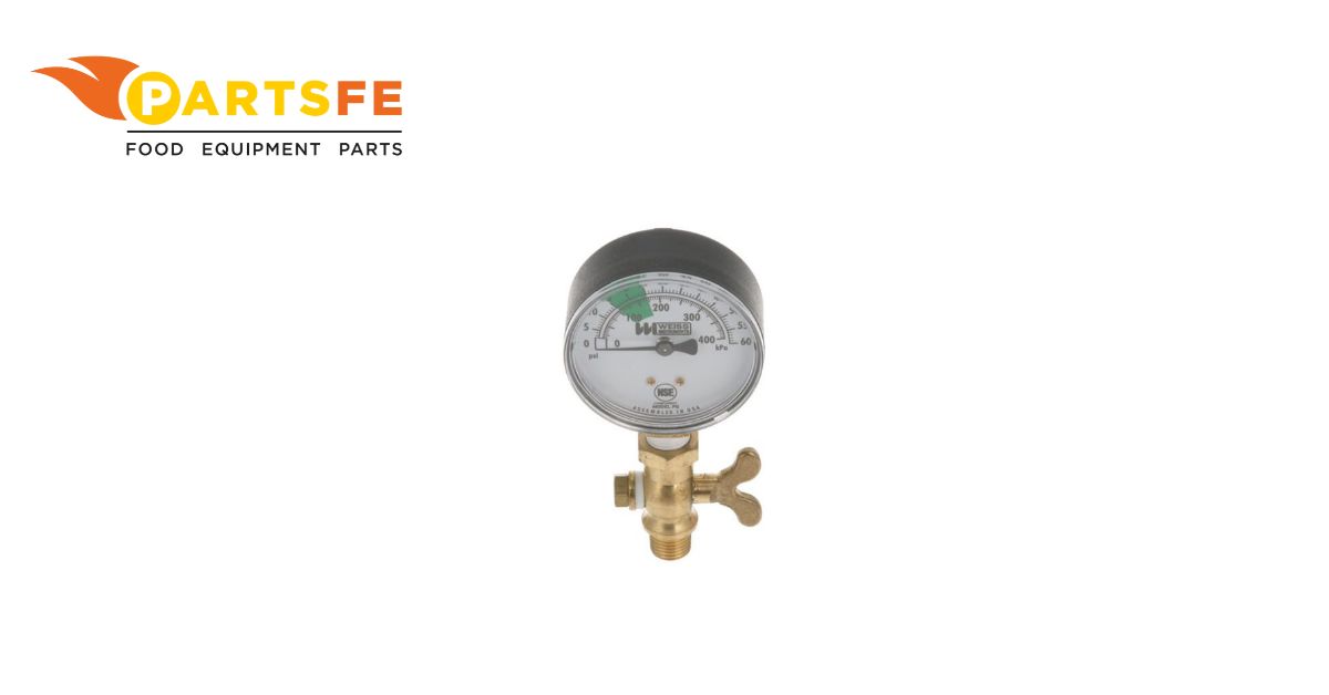  Stero P651136 Dishwasher Bottom Mount Pressure Gauge 0–60 PSI 1/4" MPT 2-1/2"