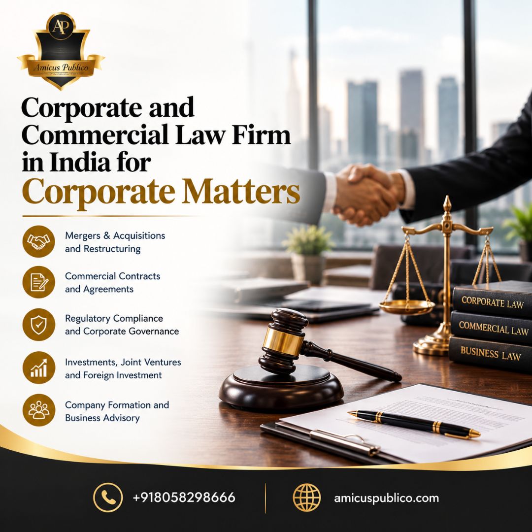  Corporate and Commercial Law Firm in India for Corporate Matters