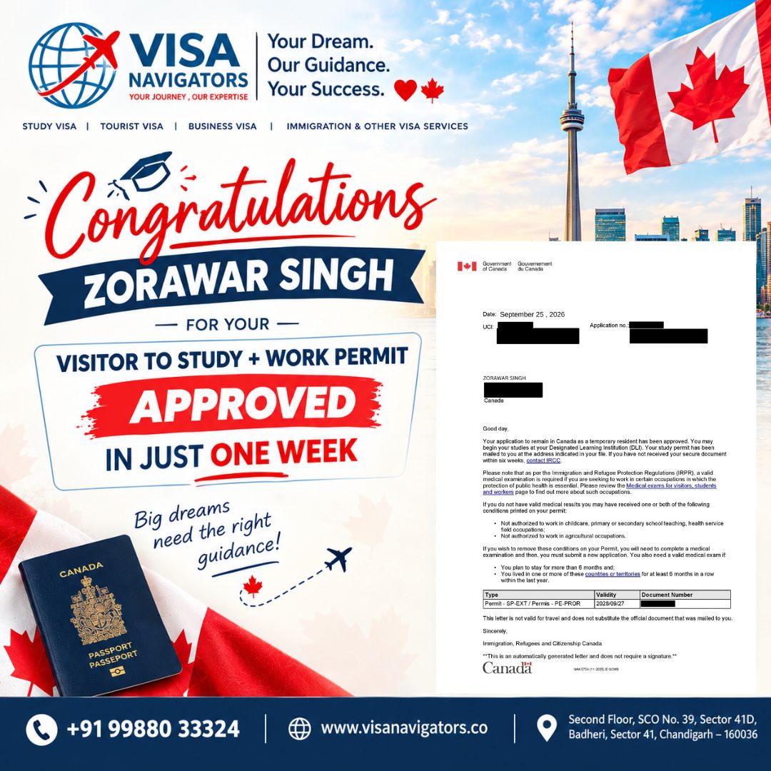  Visa Navigators Chandigarh – Your Trusted Partner for Global Visa & Immigration Services