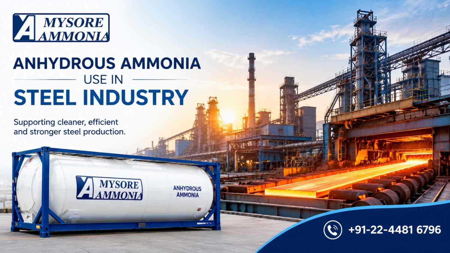  Anhydrous Ammonia for Steel Plants – Enquire Now