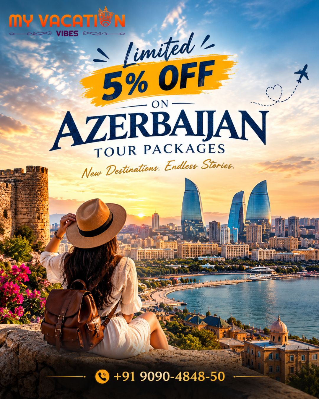  Limited 5% OFF on Azerbaijan Tour Packages – +91 9090-4848-50
