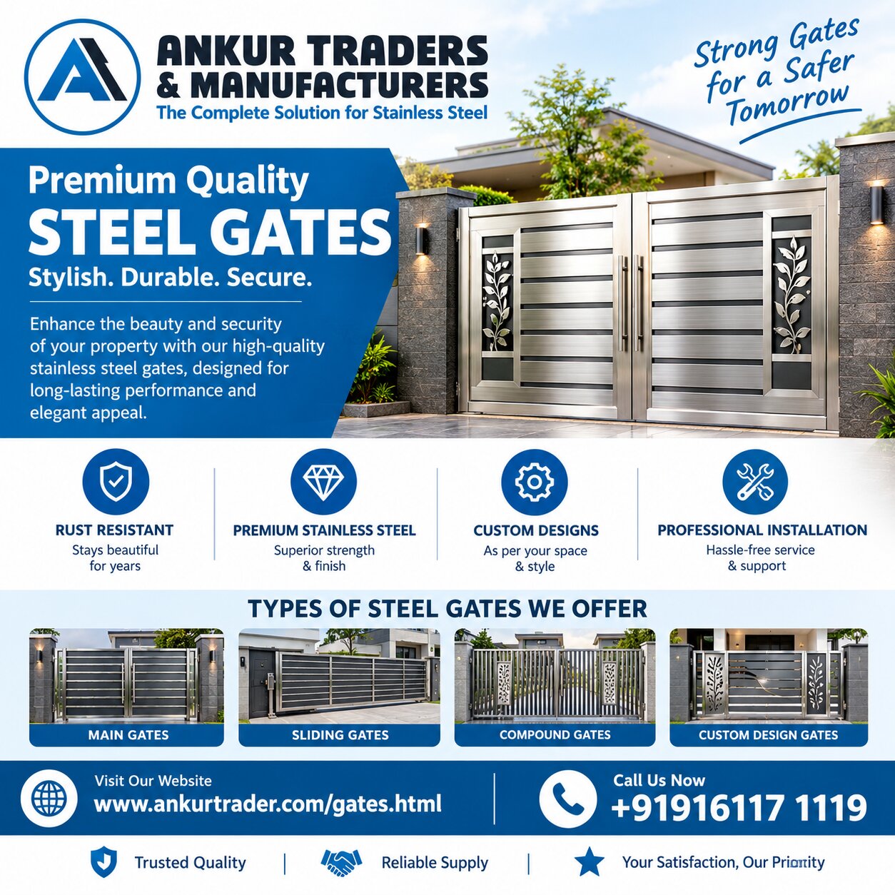  Stainless Steel Gate Manufacturer in Lucknow