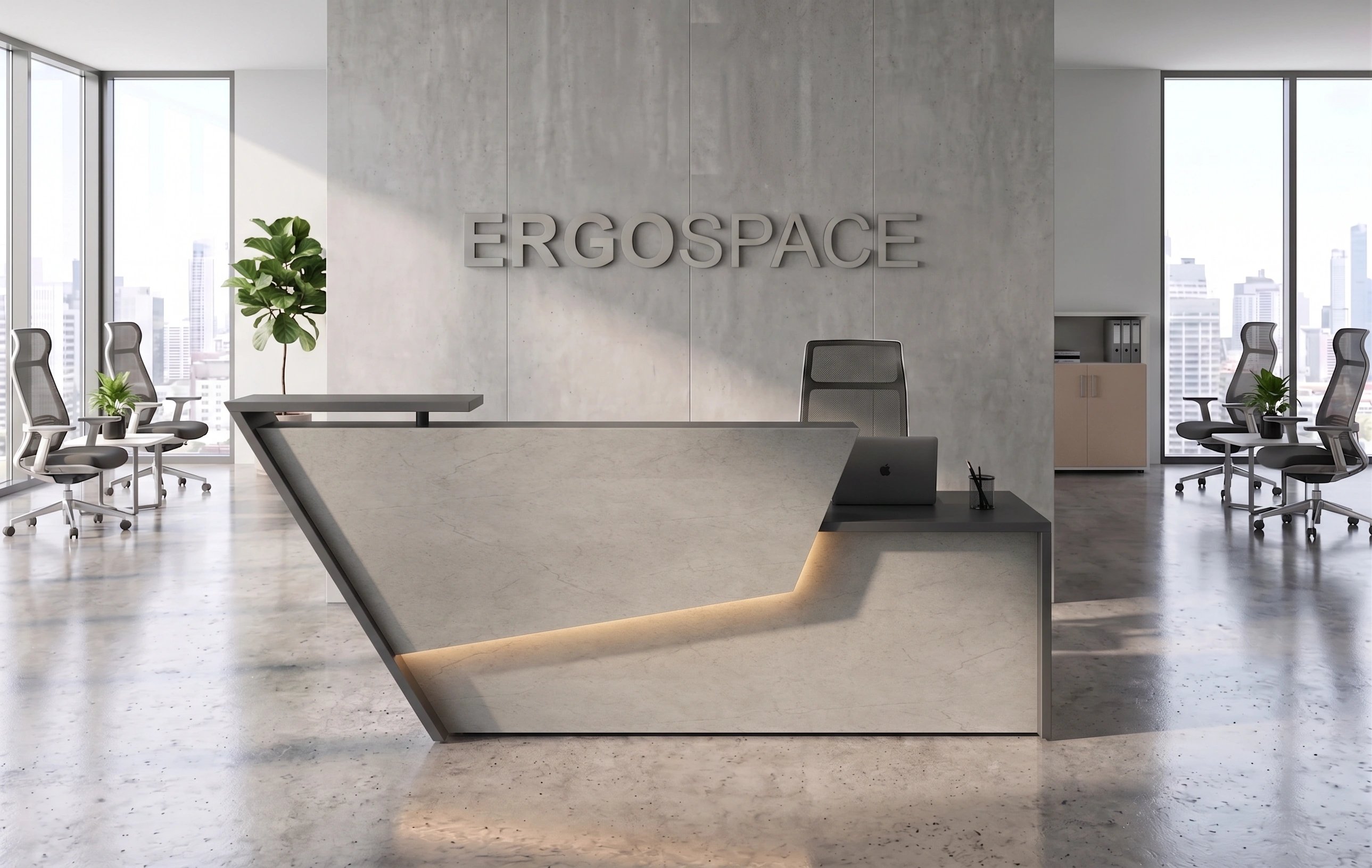 Jade Contemporary Reception Desk | Ergospace UAE