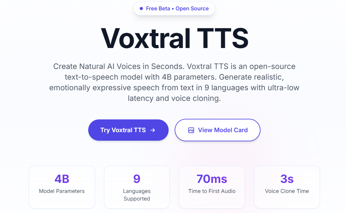  Voxtral TTS