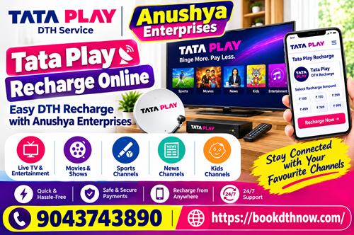 Tata Play Service & Recharge in Villupuram | New Connection, HD Setup Box & DTH Support | 9043743890