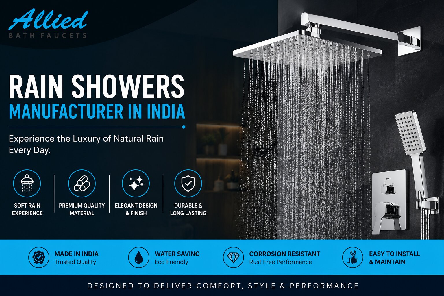  Rain Showers Manufacturers in India: Modern Designs for a Luxurious Bathroom