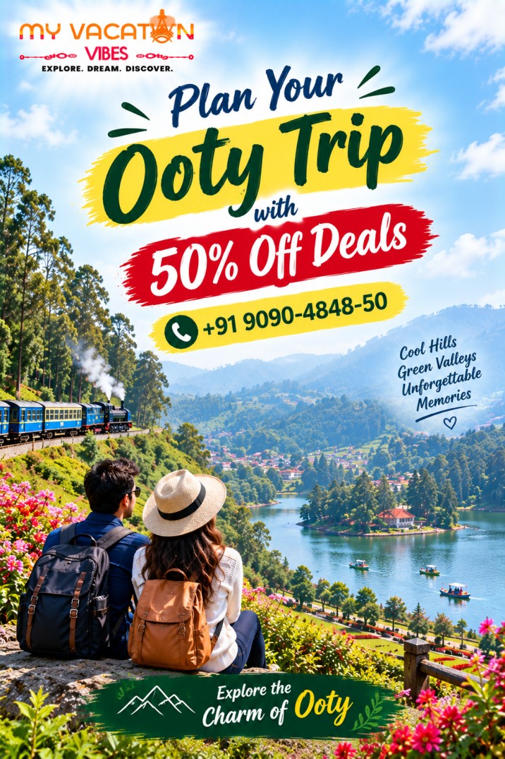  Plan Your Ooty Trip with 50% Off Deals +91 9090-4848-50