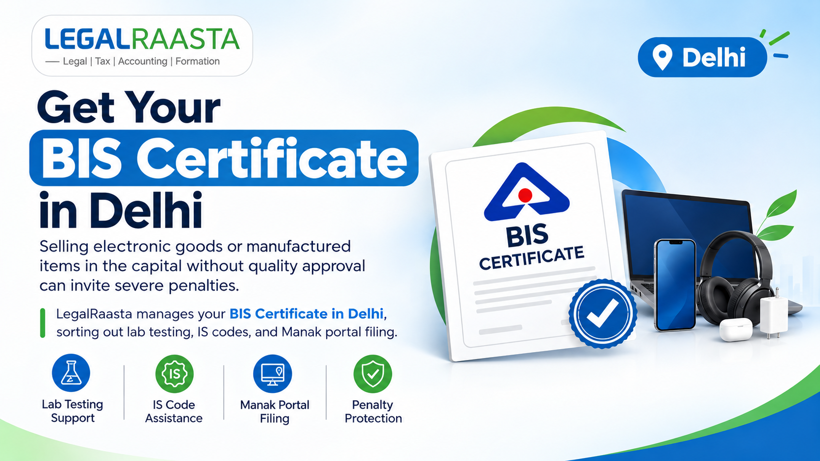  BIS Certificate in Delhi – Expert Registration & Compliance Support