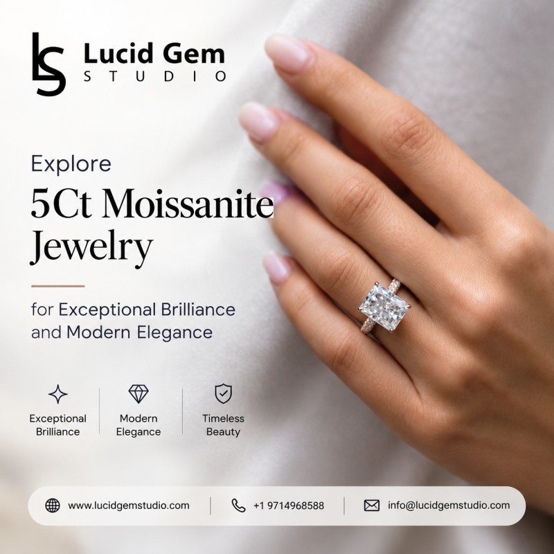  Explore 5Ct Moissanite Jewelry for Exceptional Brilliance and Modern Elegance