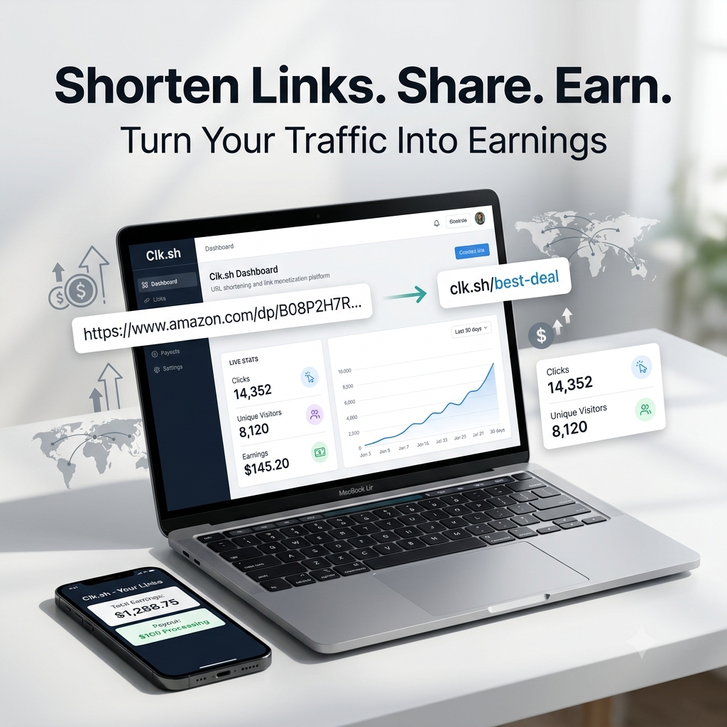  Top 10 Best URL Shorteners to Earn Money Online 2027 |clk.sh