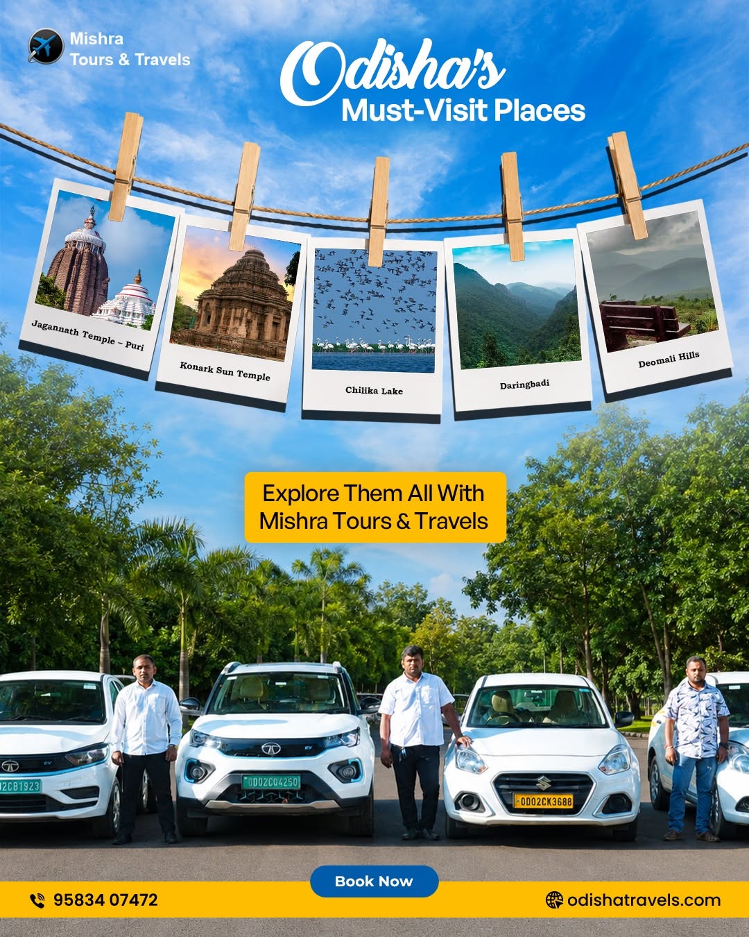  Book your favorite places to visit near Bhubaneswar airport from Mishra Tours & Travels