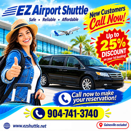  New Customers: Save Up to 25% on Your First Airport Shuttle Booking