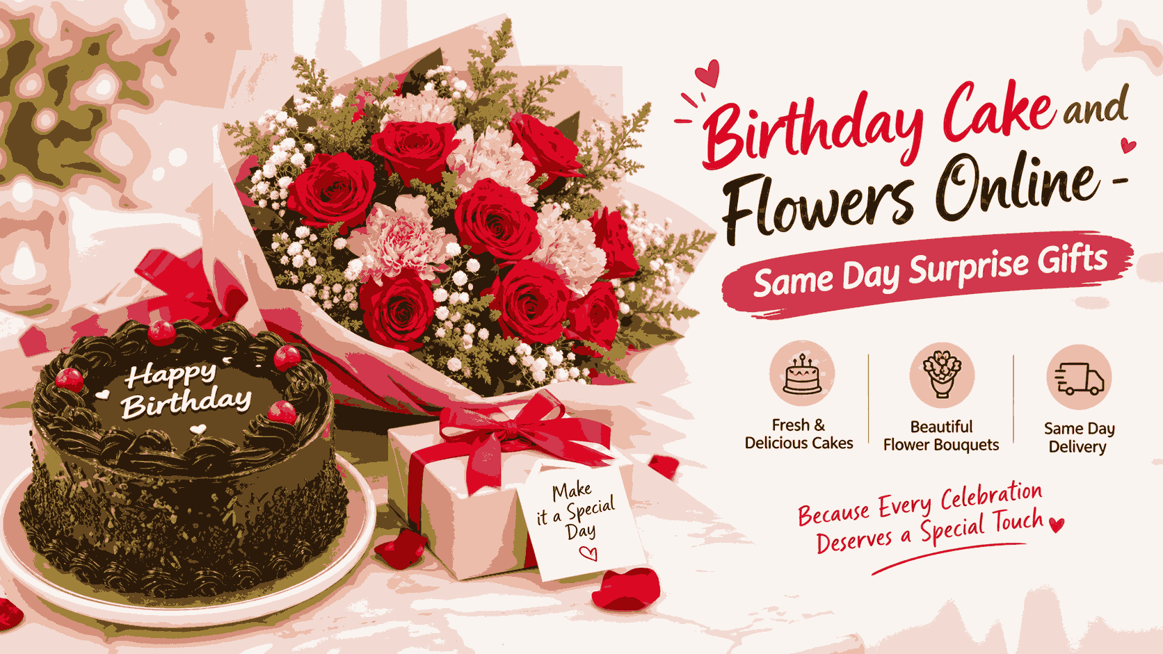  Birthday Cake and Flowers Online | Same Day Surprise Gifts