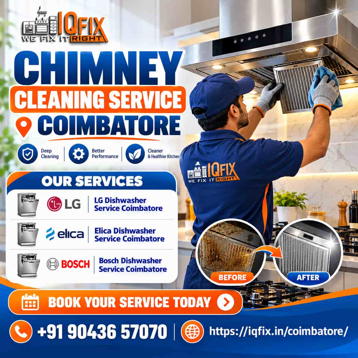  Dishwasher Repair and Chimney Cleaning Service in Coimbatore – IQFIX