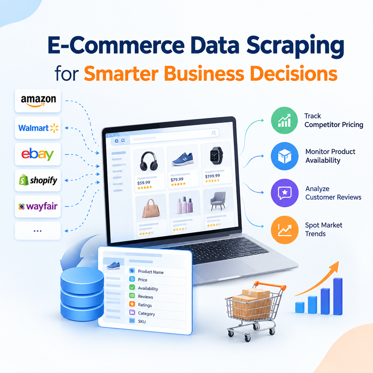  E-Commerce Data Scraping for Product, Price & Review Monitoring