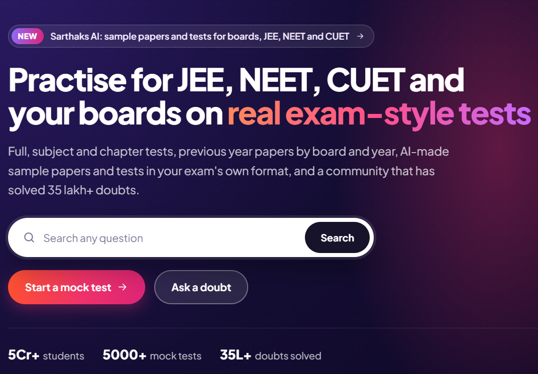  Sarthaks eConnect – Make Learning Easier and Exam Preparation Better
