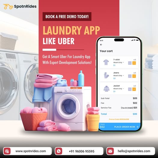  Revolutionize Your Laundry Business with SpotnRides’ Uber for Laundry App