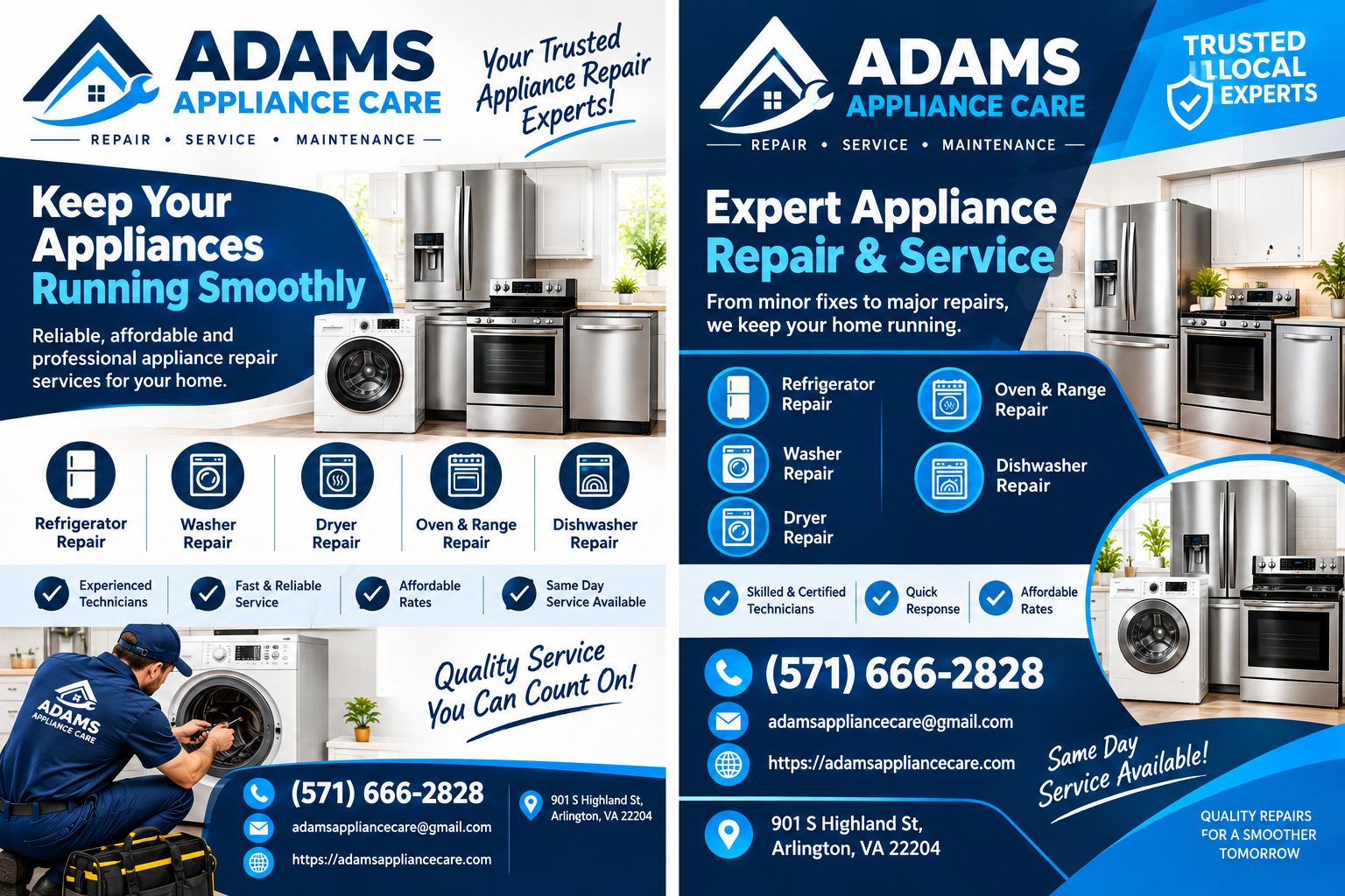  Same-Day Appliance Repair in Arlington, VA