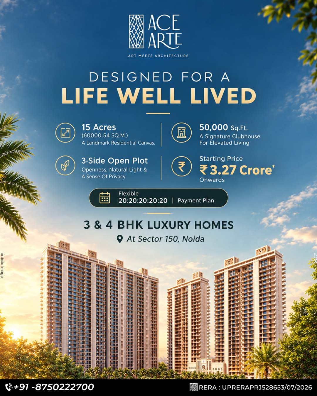  ace arte 3 bhk flats in noida