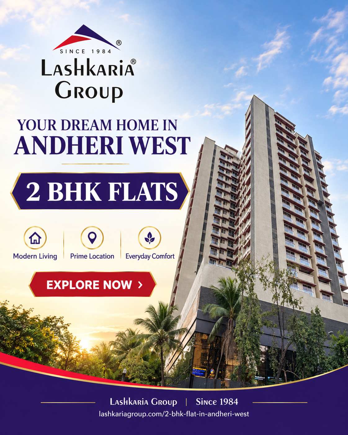  2 BHK Flat in Andheri West, Mumbai – Lashkaria Group