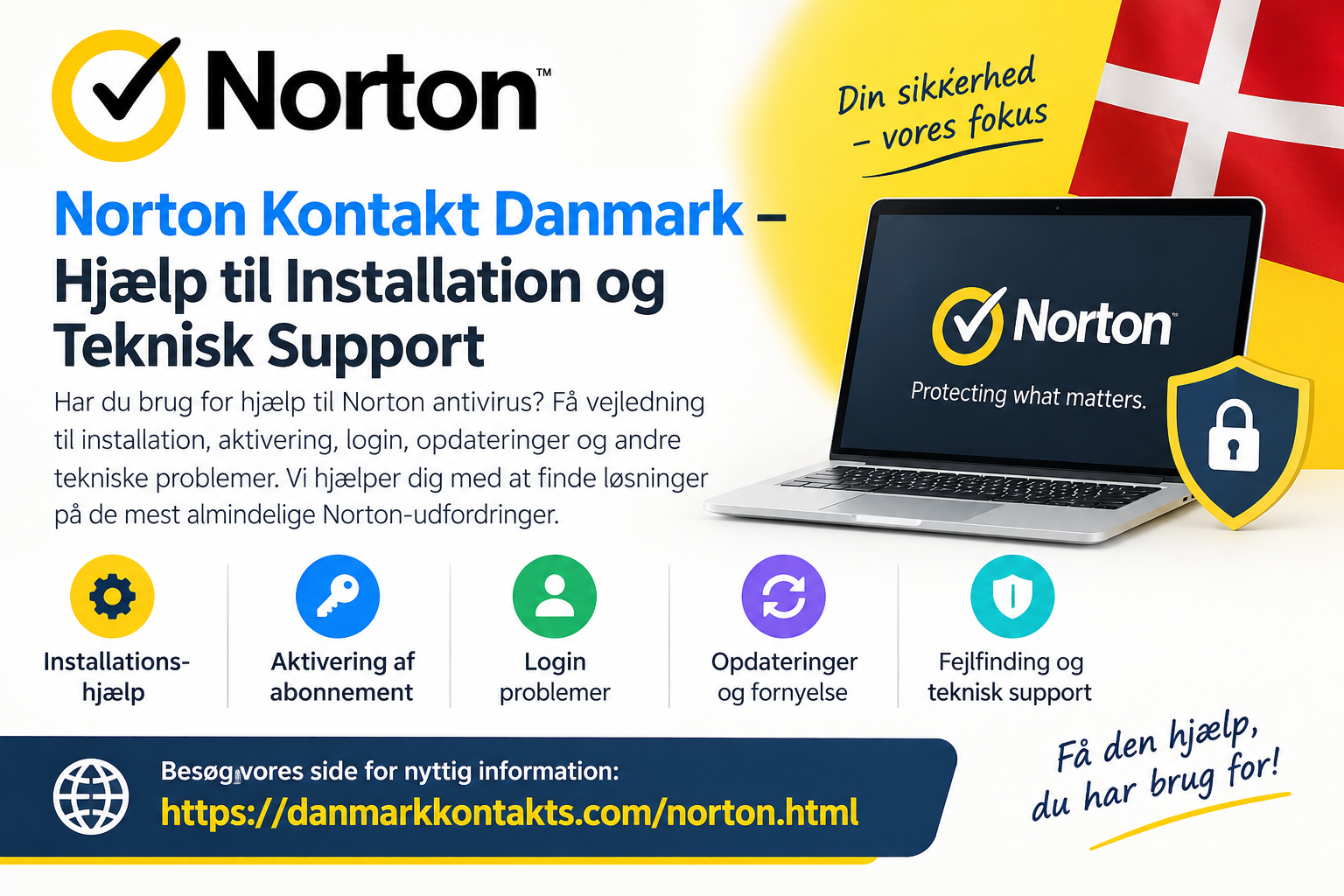  Norton Kontakt Danmark – Hjælp til Installation og Teknisk Support