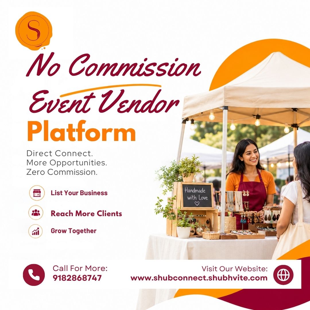  No Commission Event Vendor Platform | ShubhConnect
