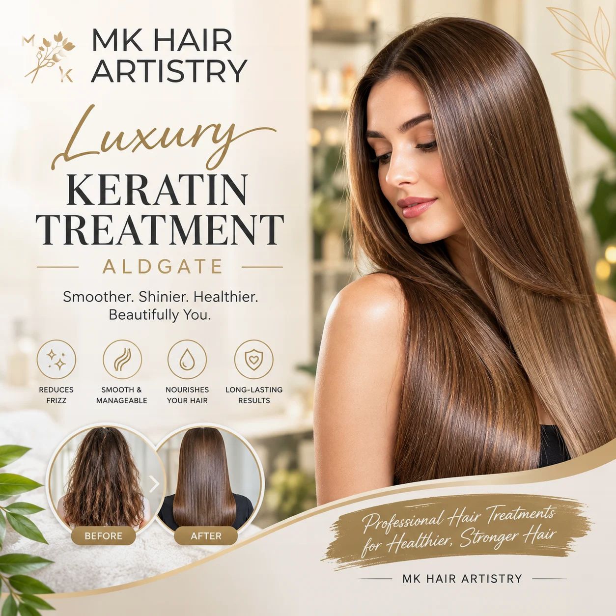  Luxury Keratin Treatment Aldgate | MK Hair Artistry